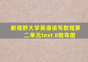 新视野大学英语读写教程第二单元text B微导图